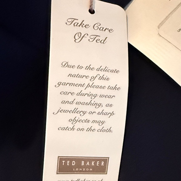 Ted Baker Midnight Blue Ruffle Neck Blouse - Picture 3 of 8